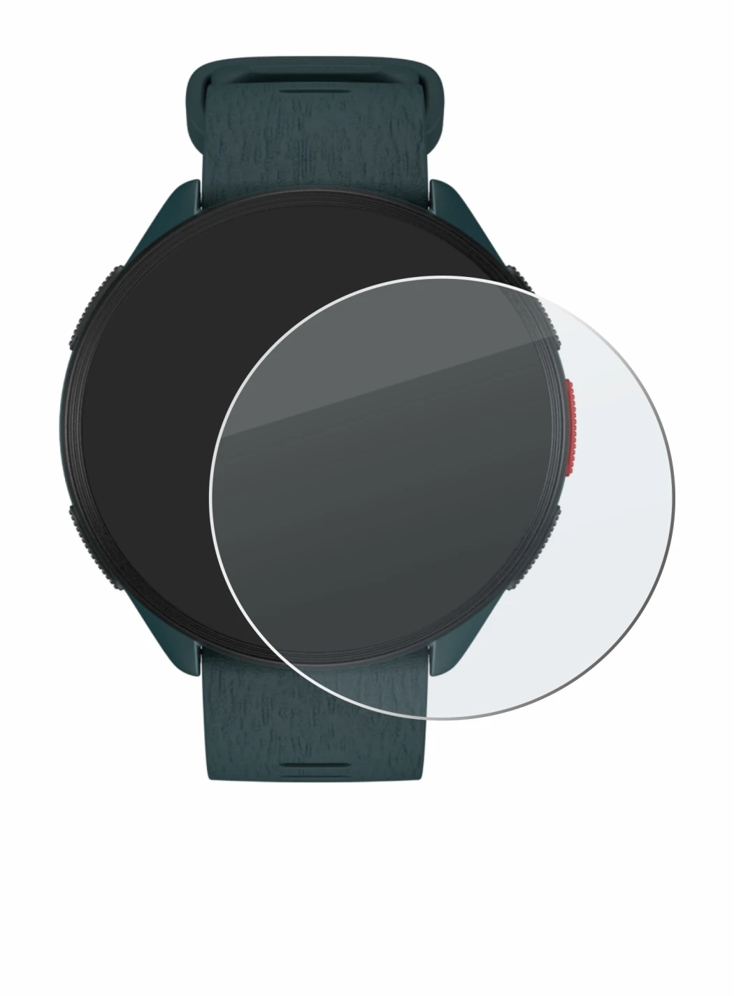 Imagen del dispositivo Polar Pacer con una amplia variedad de protectores de pantalla.