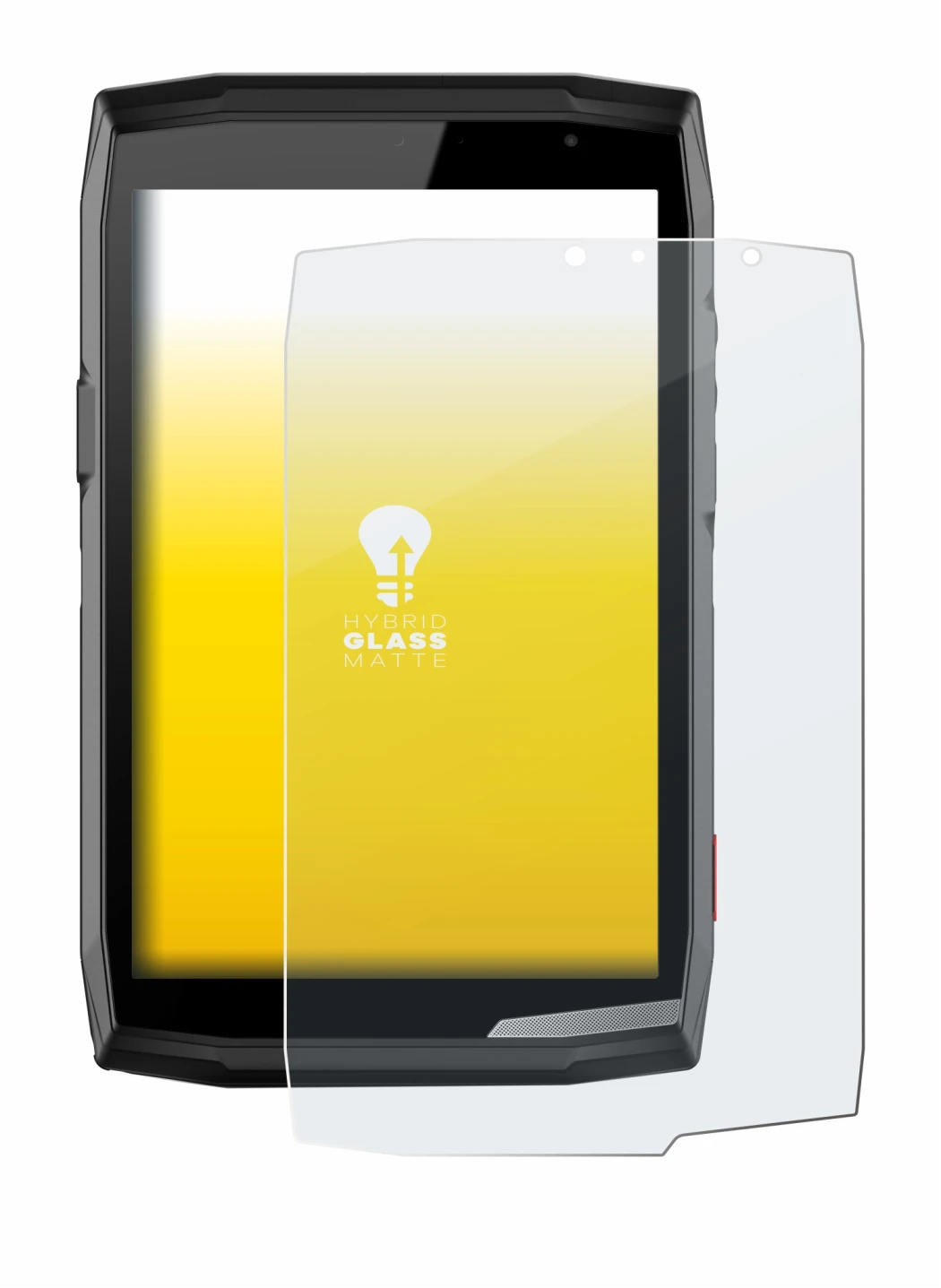 Imagen del dispositivo Crosscall Core T5 con una amplia variedad de protectores de pantalla.