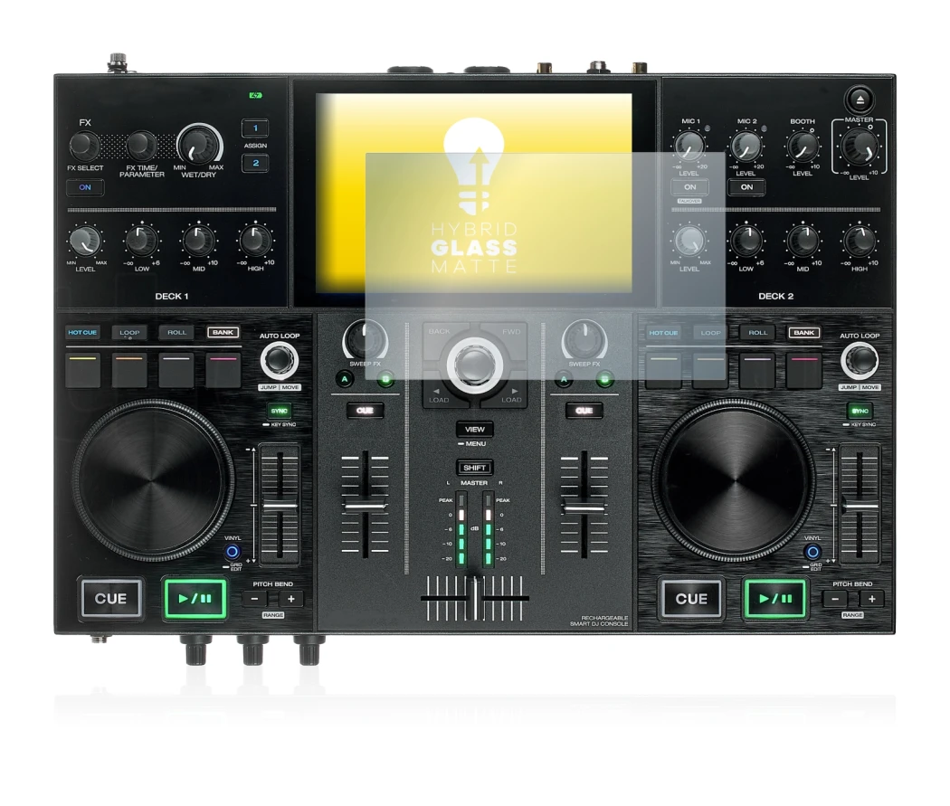 Imagen del dispositivo Denon DJ Prime Go con una amplia variedad de protectores de pantalla.