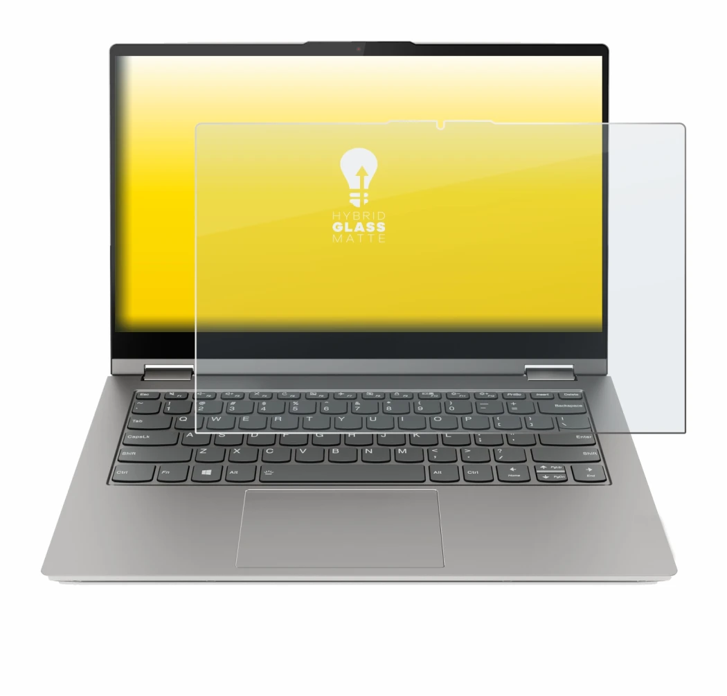 Imagen del dispositivo Lenovo ThinkBook 14s Yoga G3 con una amplia variedad de protectores de pantalla.
