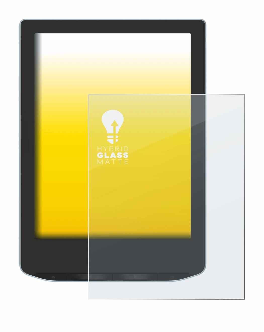 Imagen del dispositivo PocketBook Verse con una amplia variedad de protectores de pantalla.