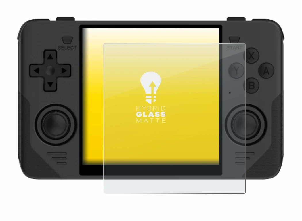 Imagen del dispositivo Powkiddy RGB30 con una amplia variedad de protectores de pantalla.