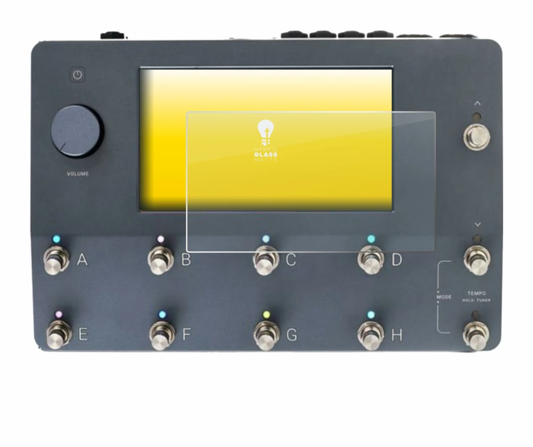 Imagen del dispositivo Neural DSP Quad Cortex con una amplia variedad de protectores de pantalla.