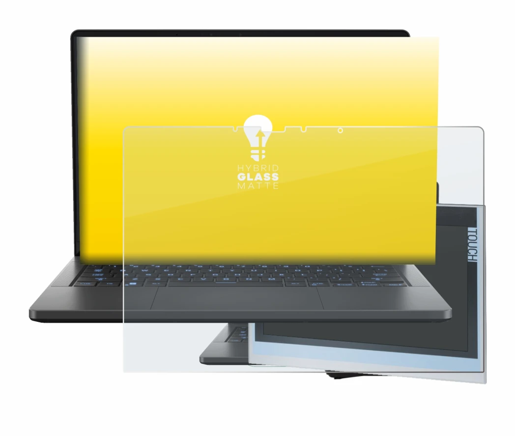 Imagen del dispositivo ASUS ROG Zephyrus G14 2024 GA403 con una amplia variedad de protectores de pantalla.