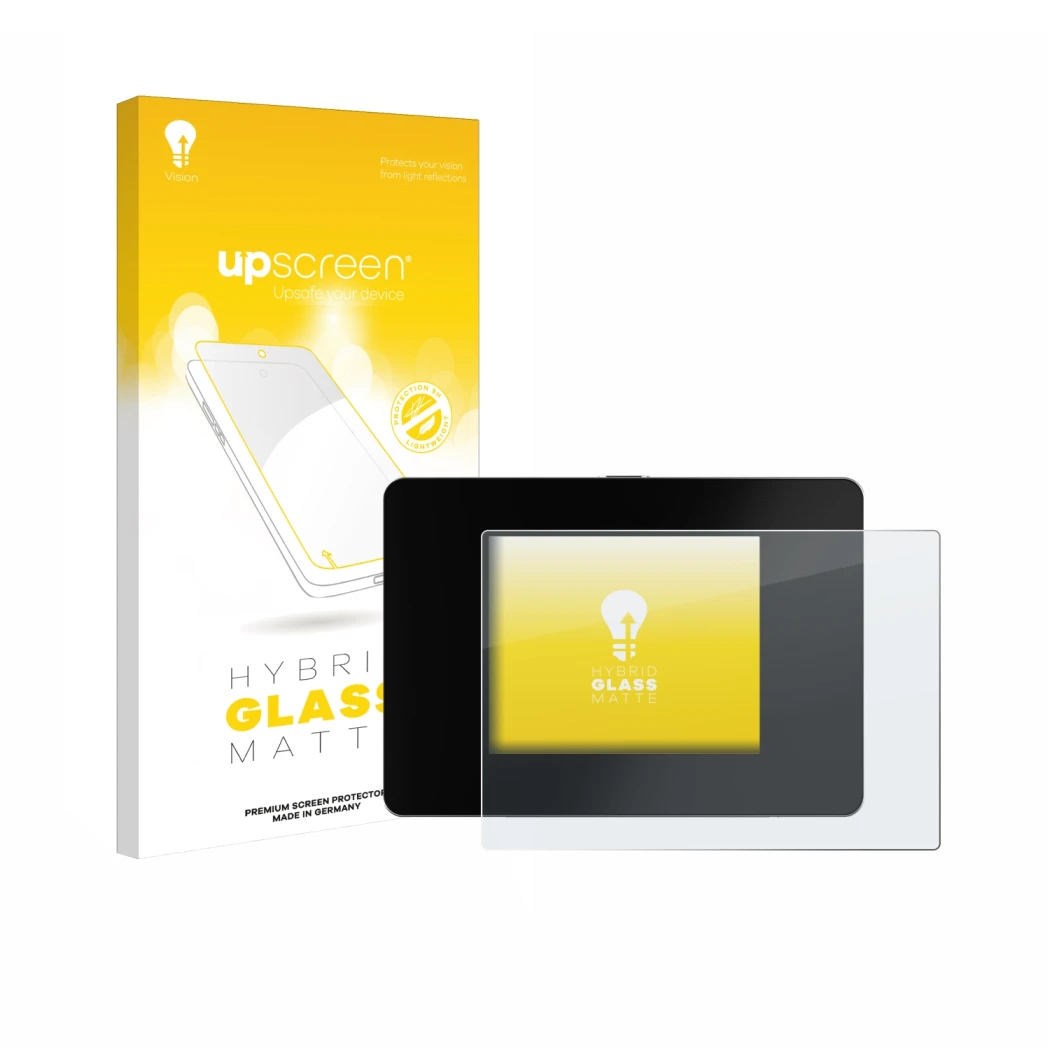 Parte frontal de un envase de producto con el logotipo de la marca upscreen. Al lado se muestra el dispositivo REINER SCT Auth