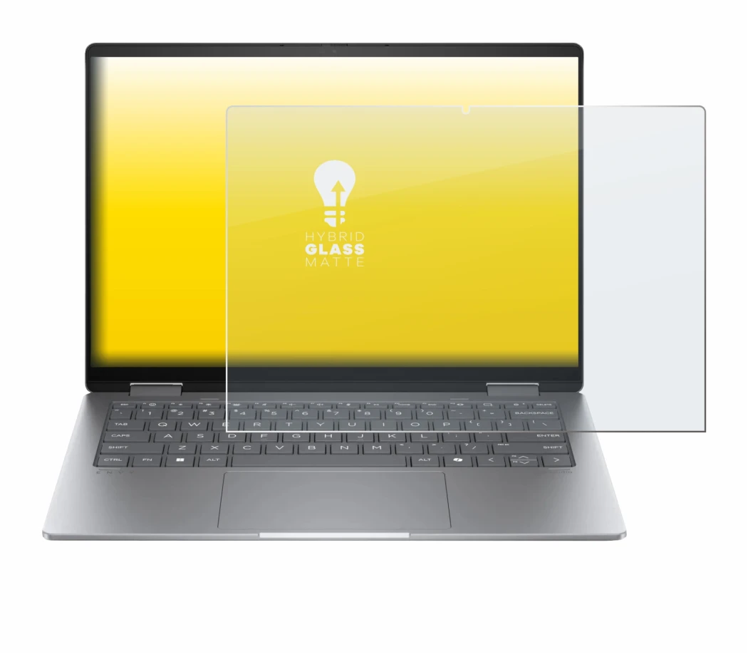 Imagen del dispositivo HP Envy x360 14 2-in-1 con una amplia variedad de protectores de pantalla.