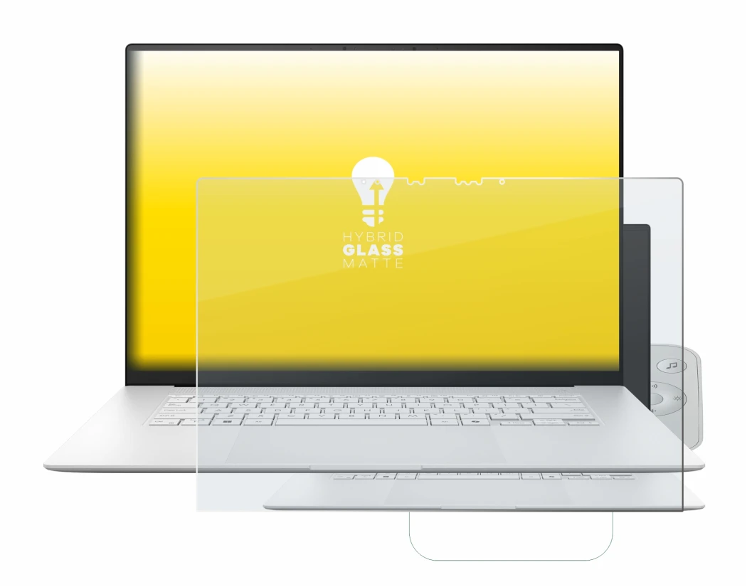 Imagen del dispositivo ASUS ZenBook S 16 con una amplia variedad de protectores de pantalla.