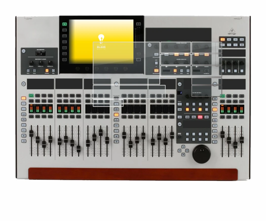 Imagen del dispositivo Behringer Wing (Set compuesto por 11 láminas) con una amplia variedad de protectores de pantalla.