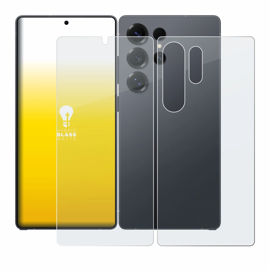 Imagen del dispositivo Samsung Galaxy S25 Ultra Enterprise Edition (Frontal+Trasero) con una amplia variedad de protectores de