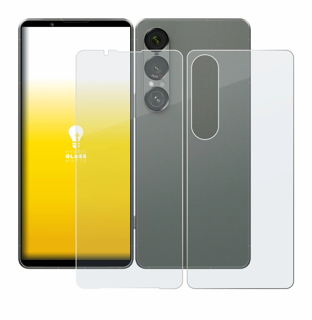 Imagen del dispositivo Sony Xperia 1 VII (Frontal+Trasero) con una amplia variedad de protectores de pantalla.