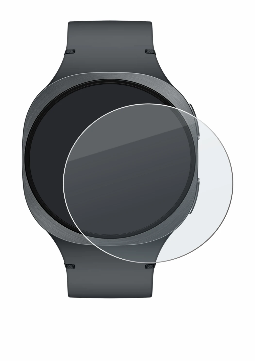 Imagen del dispositivo Samsung Galaxy Watch 8 (40 mm) con una amplia variedad de protectores de pantalla.
