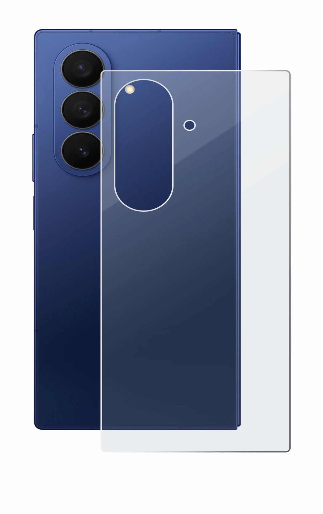 Imagen del dispositivo Samsung Galaxy Z Fold 7 (Trasero) con una amplia variedad de protectores de pantalla.