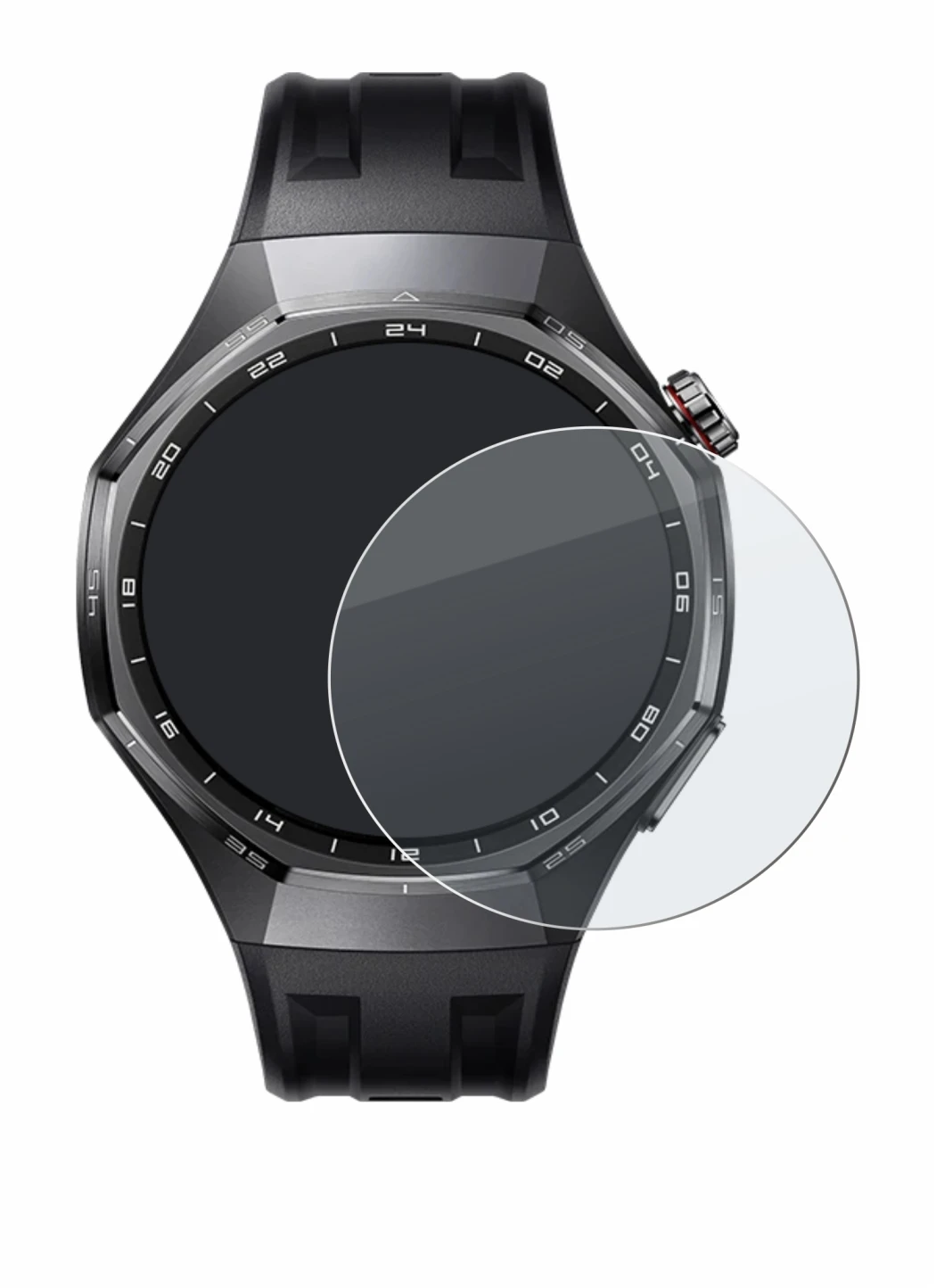 Imagen del dispositivo Huawei Watch GT 6 Pro (46 mm) con una amplia variedad de protectores de pantalla.