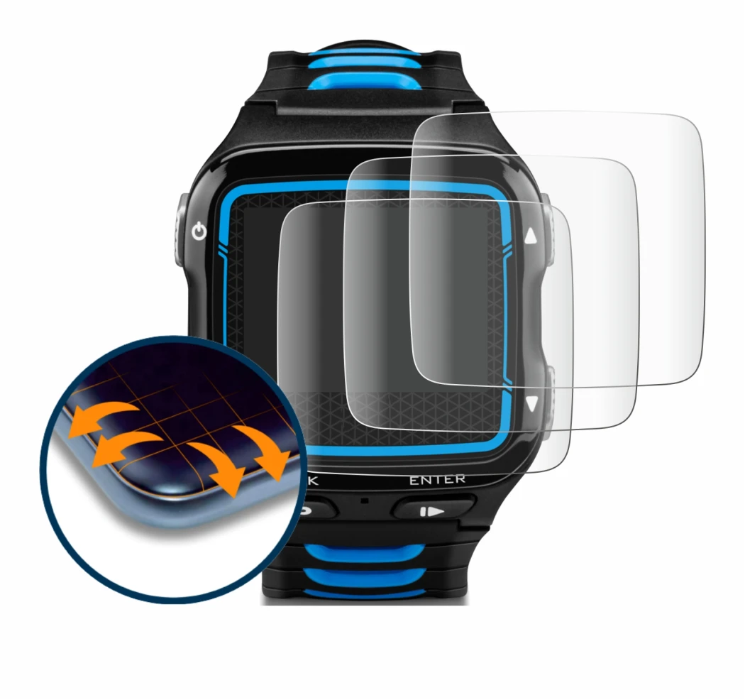 Imagen del dispositivo Garmin Forerunner 920XT con una amplia variedad de protectores de pantalla.