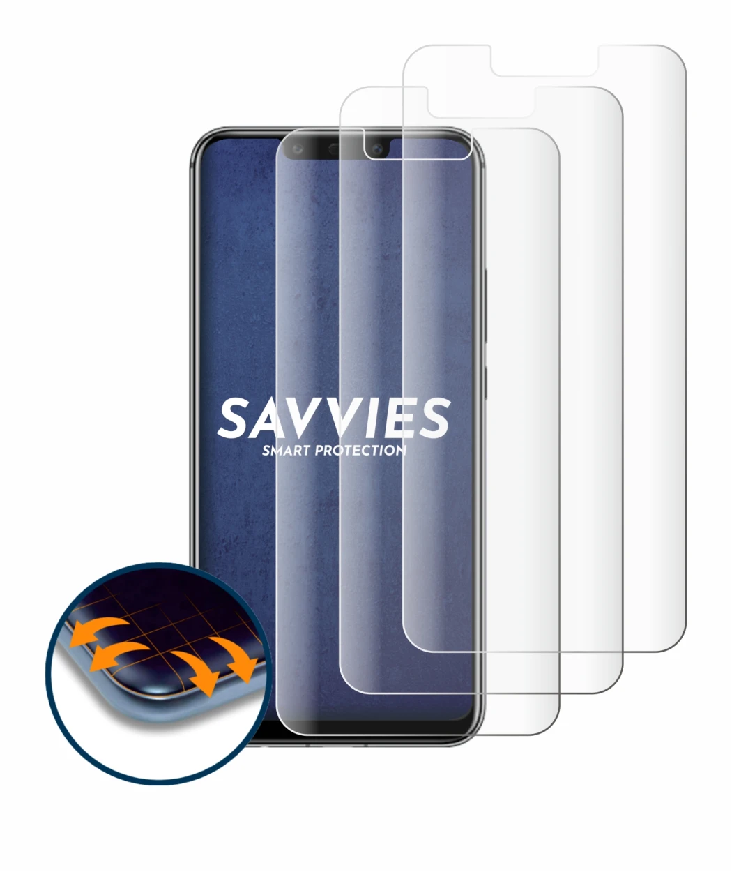 Imagen del dispositivo Huawei Mate 20 lite con una amplia variedad de protectores de pantalla.
