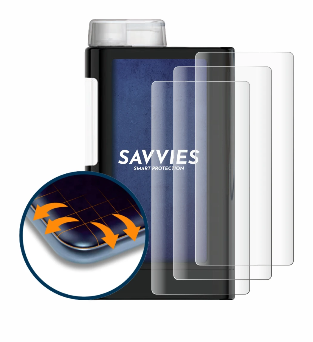 Imagen del dispositivo Mylife YpsoPump con una amplia variedad de protectores de pantalla.