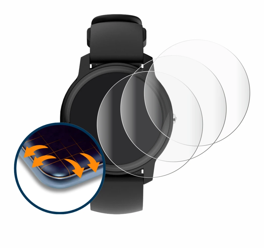 Imagen del dispositivo Withings Move ECG con una amplia variedad de protectores de pantalla.