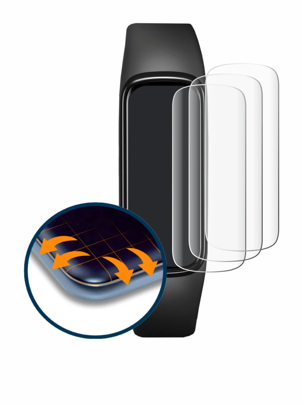 Imagen del dispositivo Samsung Galaxy Fit e con una amplia variedad de protectores de pantalla.
