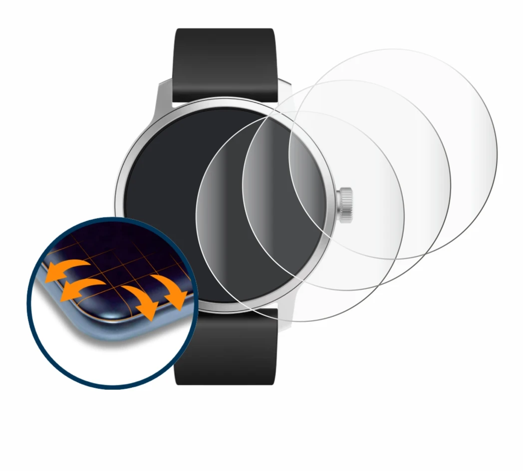 Imagen del dispositivo Withings ScanWatch (42 mm) con una amplia variedad de protectores de pantalla.