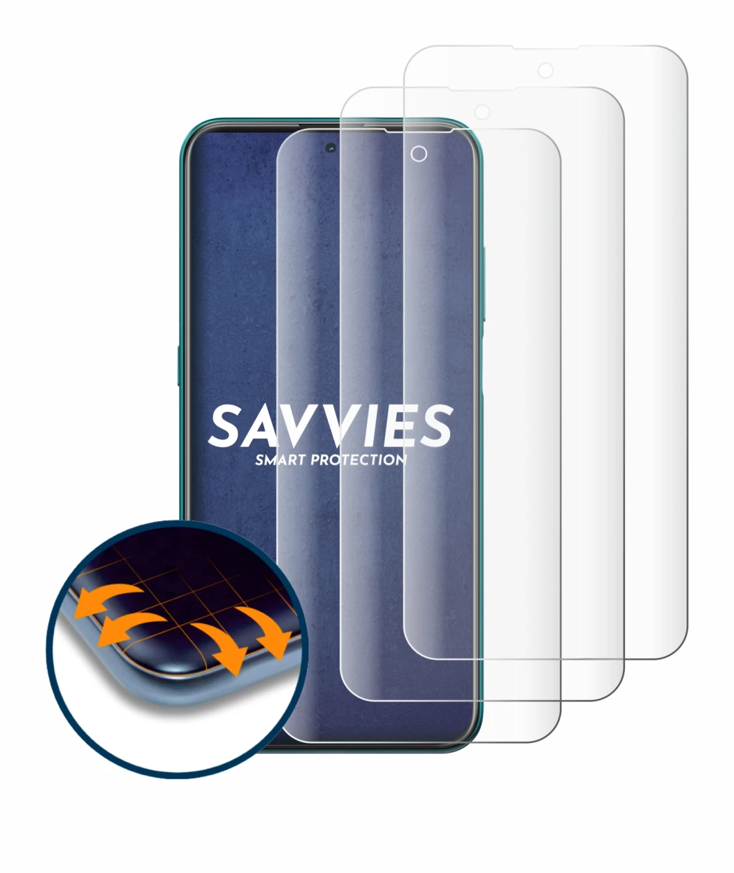 Imagen del dispositivo Nokia X20 con una amplia variedad de protectores de pantalla.