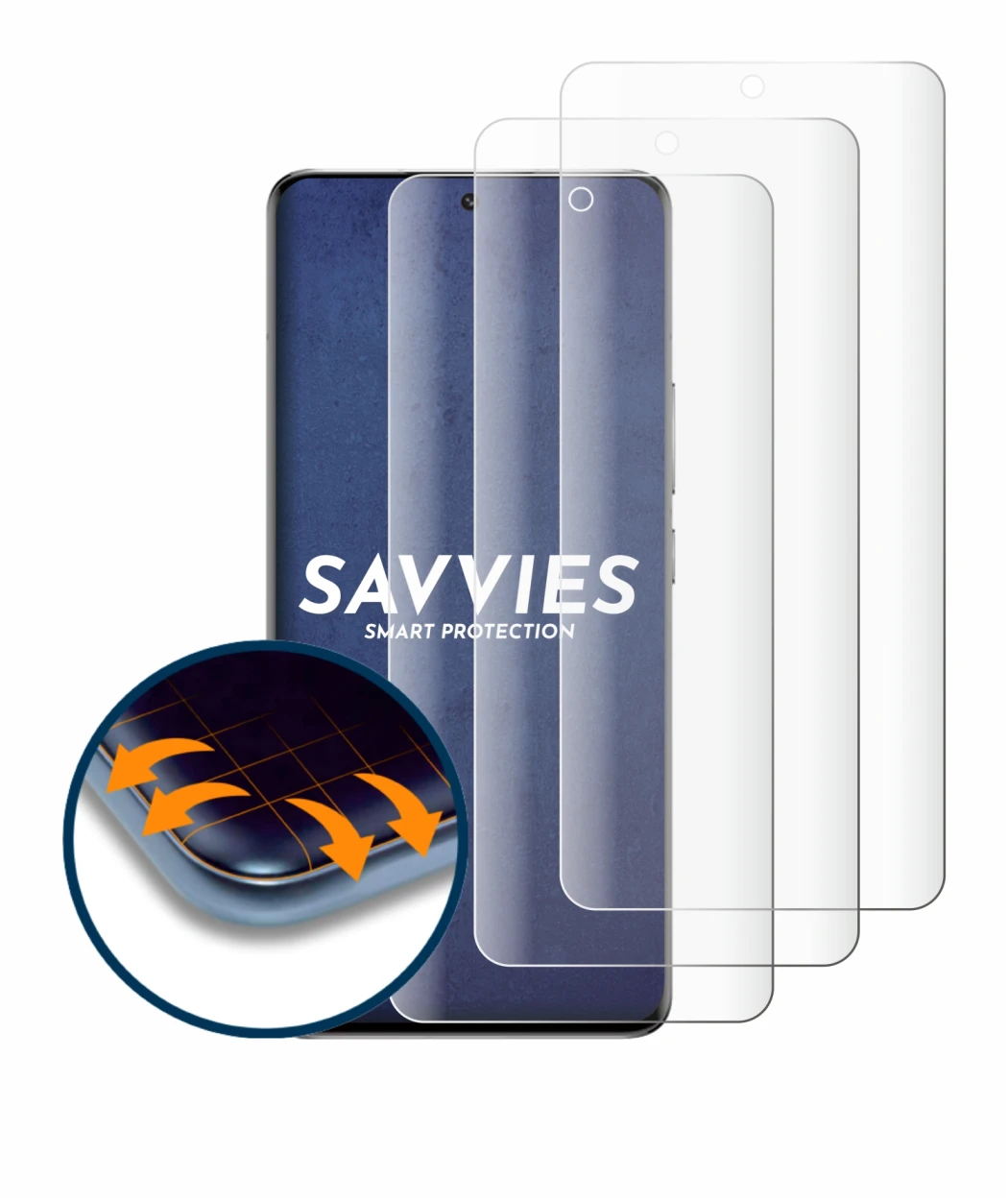 Imagen del dispositivo Xiaomi 13 Pro con una amplia variedad de protectores de pantalla.