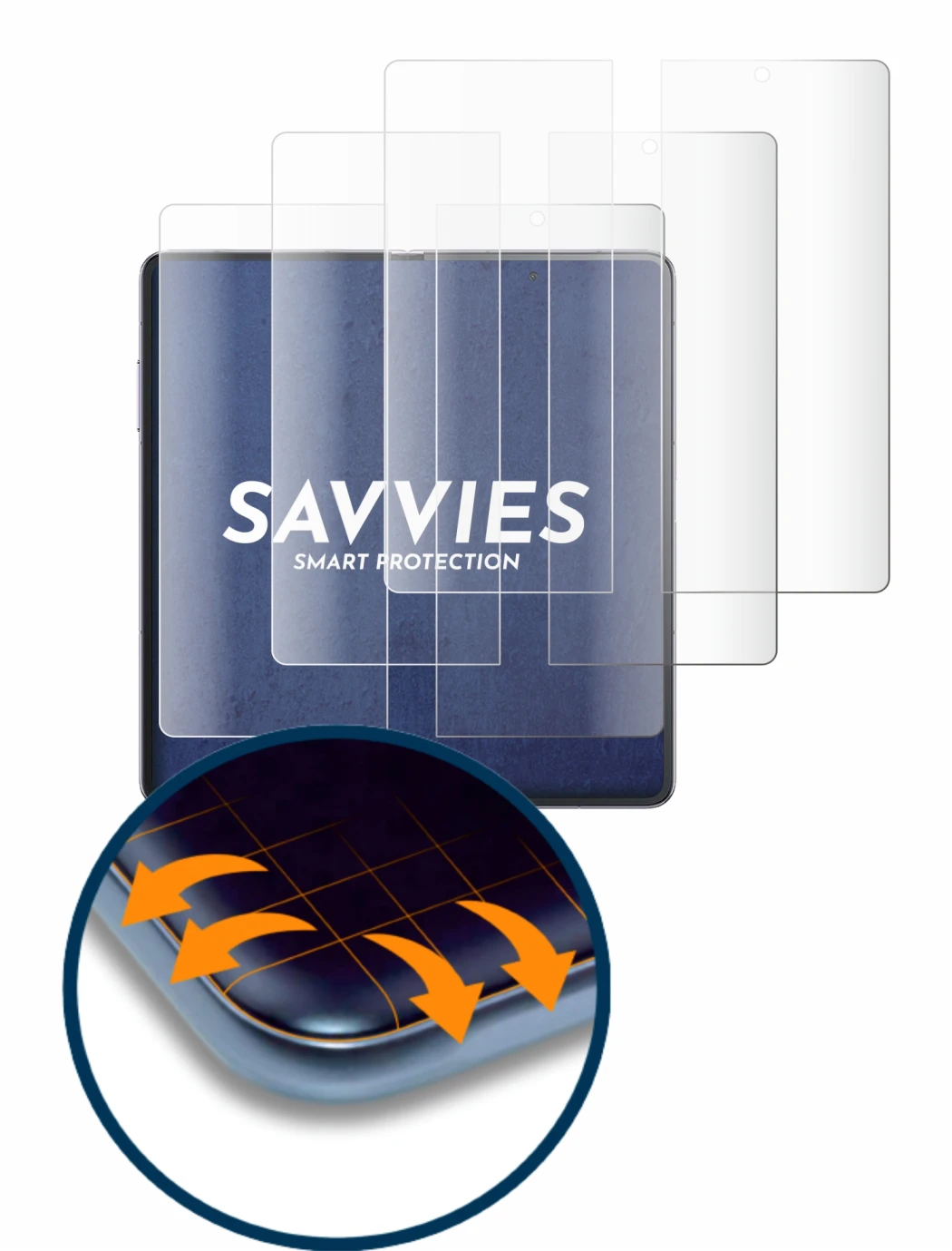 Imagen del dispositivo Honor Magic V2 (Pantalla interior) con una amplia variedad de protectores de pantalla.