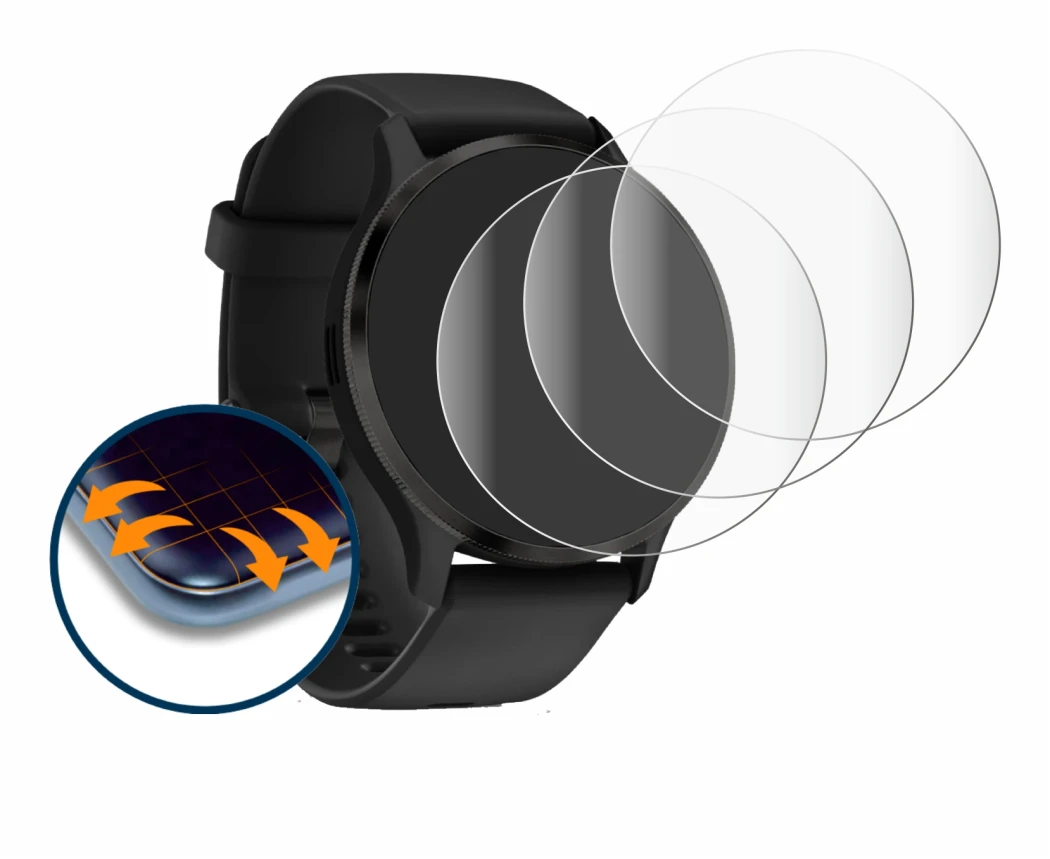 Imagen del dispositivo Garmin Venu 3 con una amplia variedad de protectores de pantalla.