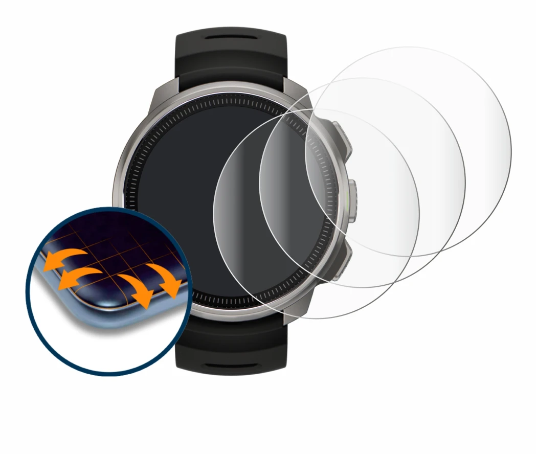 Imagen del dispositivo Suunto Ocean con una amplia variedad de protectores de pantalla.