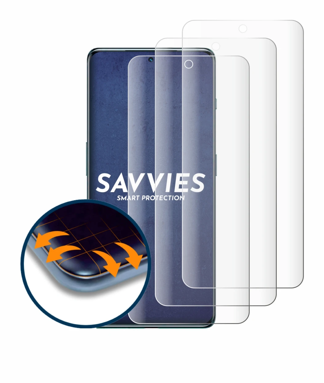 Imagen del dispositivo OnePlus Ace 3 Pro con una amplia variedad de protectores de pantalla.