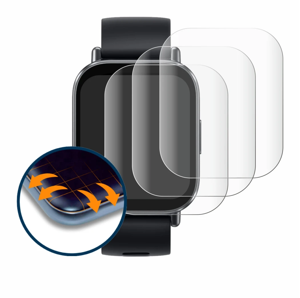 Imagen del dispositivo Xiaomi Redmi Watch 5 Active con una amplia variedad de protectores de pantalla.