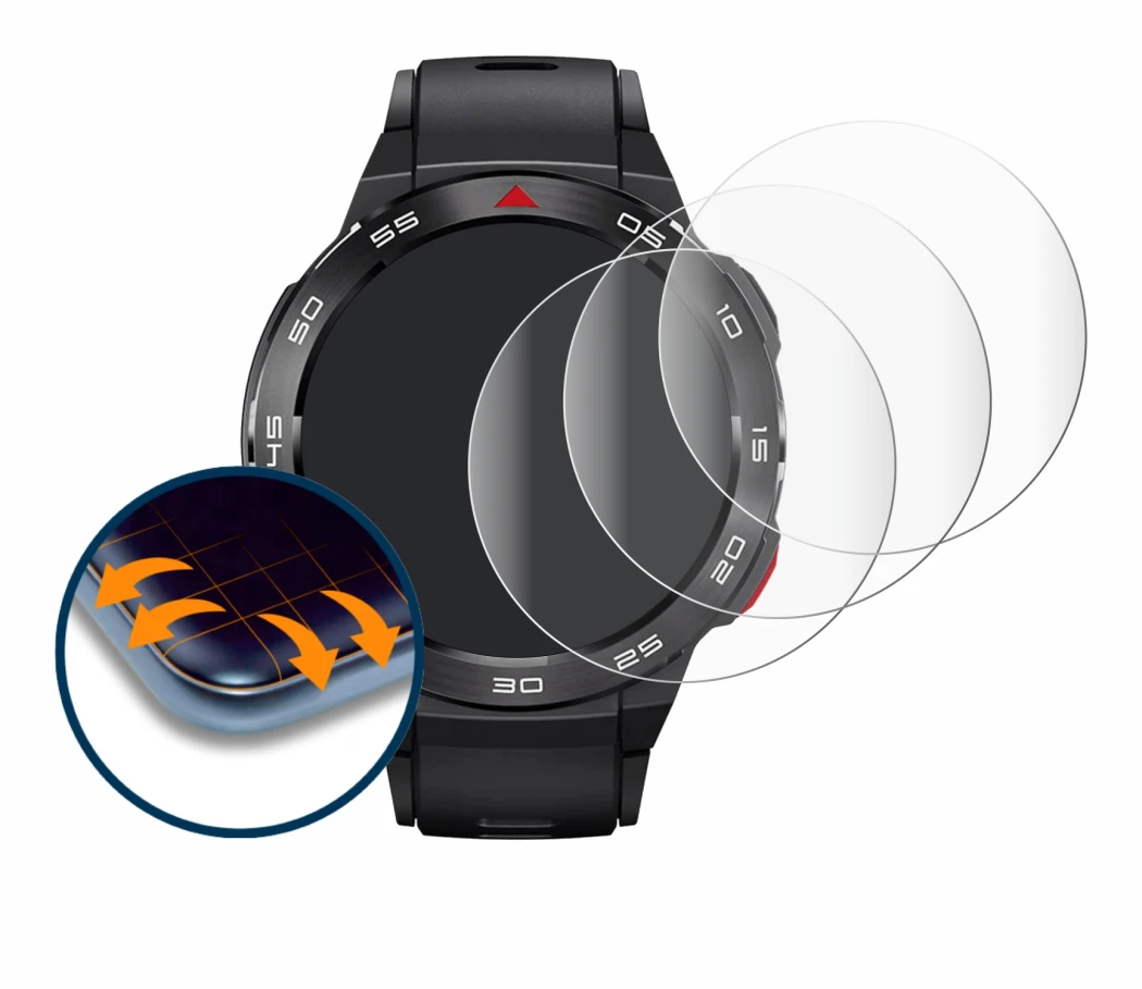 Imagen del dispositivo Xiaomi Mibro GS Pro con una amplia variedad de protectores de pantalla.