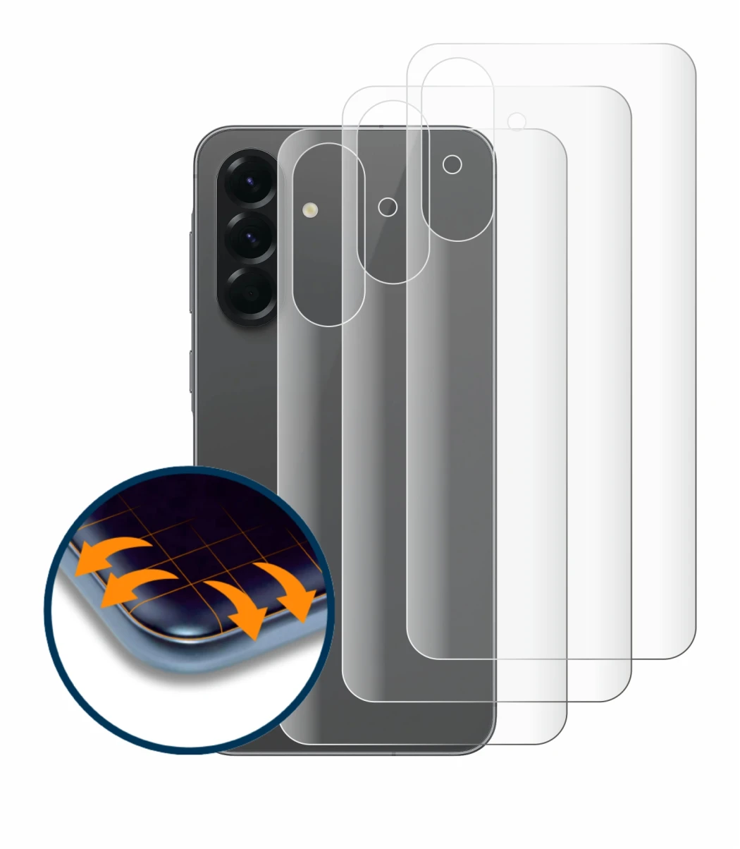 Imagen del dispositivo Samsung Galaxy A56 5G (Trasero) con una amplia variedad de protectores de pantalla.