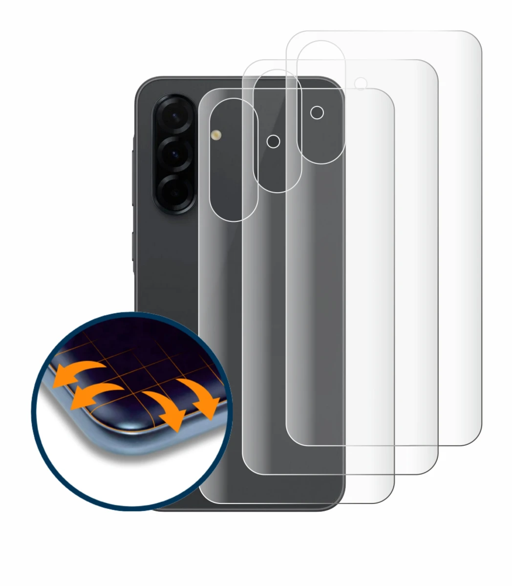 Imagen del dispositivo Samsung Galaxy A36 5G (Trasero) con una amplia variedad de protectores de pantalla.