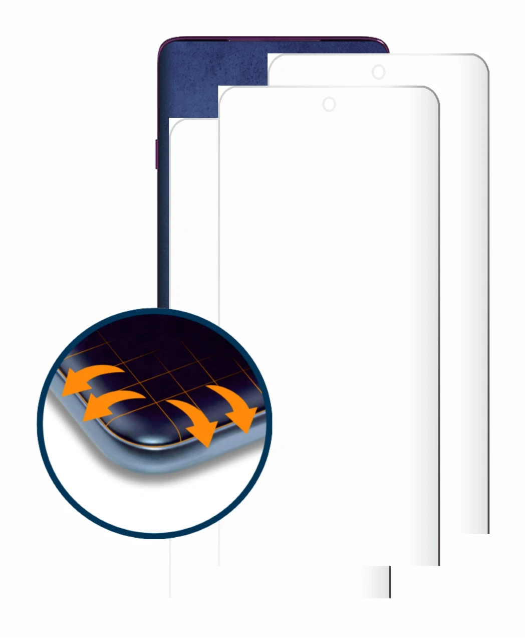 Imagen del dispositivo Motorola Edge 60 Pro con una amplia variedad de protectores de pantalla.