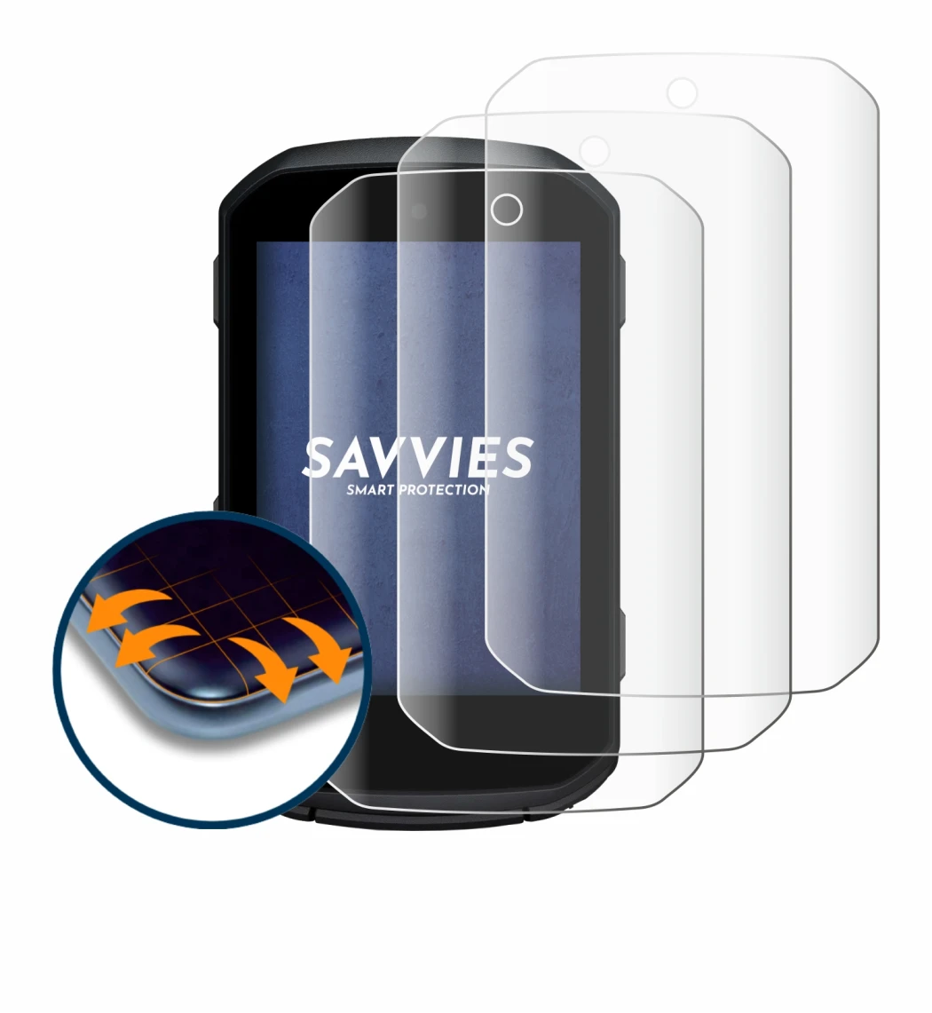 Imagen del dispositivo Garmin Edge 850 con una amplia variedad de protectores de pantalla.