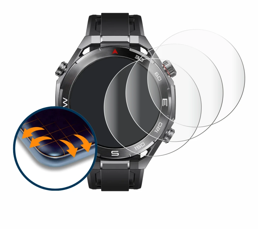 Imagen del dispositivo Huawei Watch Ultimate 2 Black con una amplia variedad de protectores de pantalla.