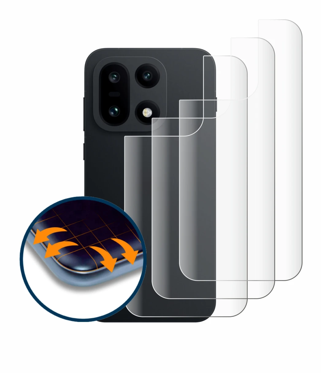 Imagen del dispositivo OnePlus 15 (Trasero) con una amplia variedad de protectores de pantalla.