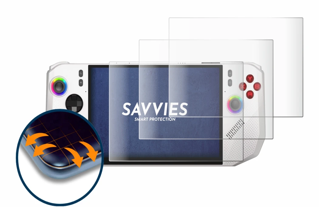 Imagen del dispositivo MSI Claw A8 BZ2EM con una amplia variedad de protectores de pantalla.