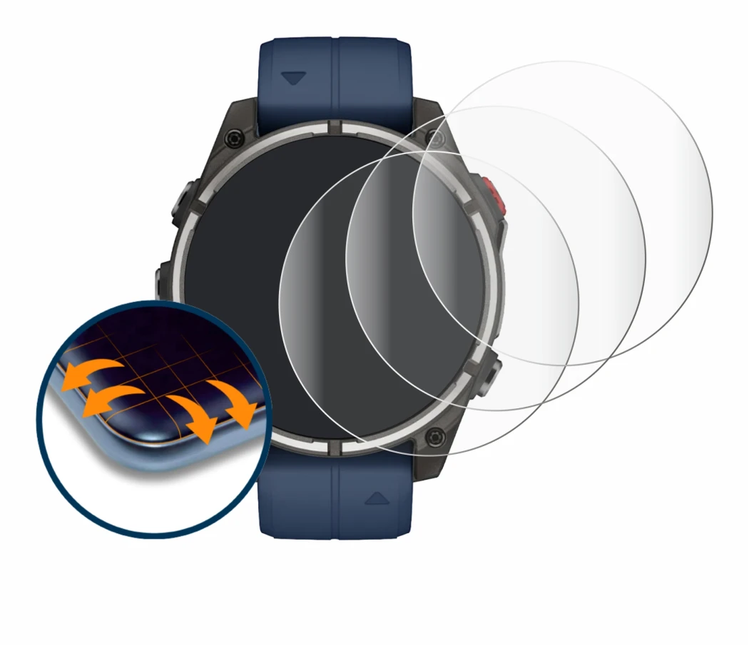 Imagen del dispositivo Garmin quatix 8 Pro (47 mm) con una amplia variedad de protectores de pantalla.