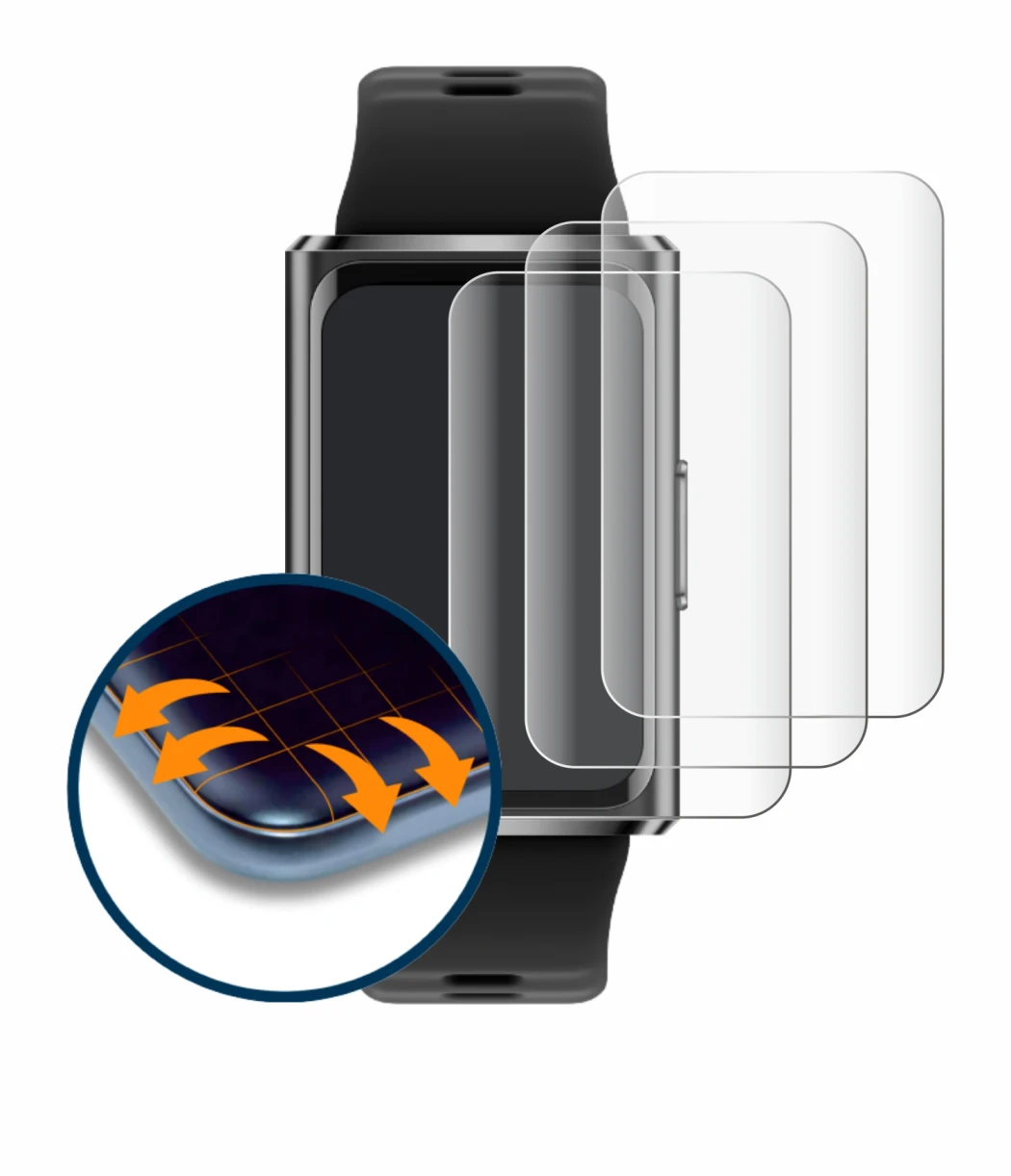 Imagen del dispositivo Huawei Band 11 Pro con una amplia variedad de protectores de pantalla.