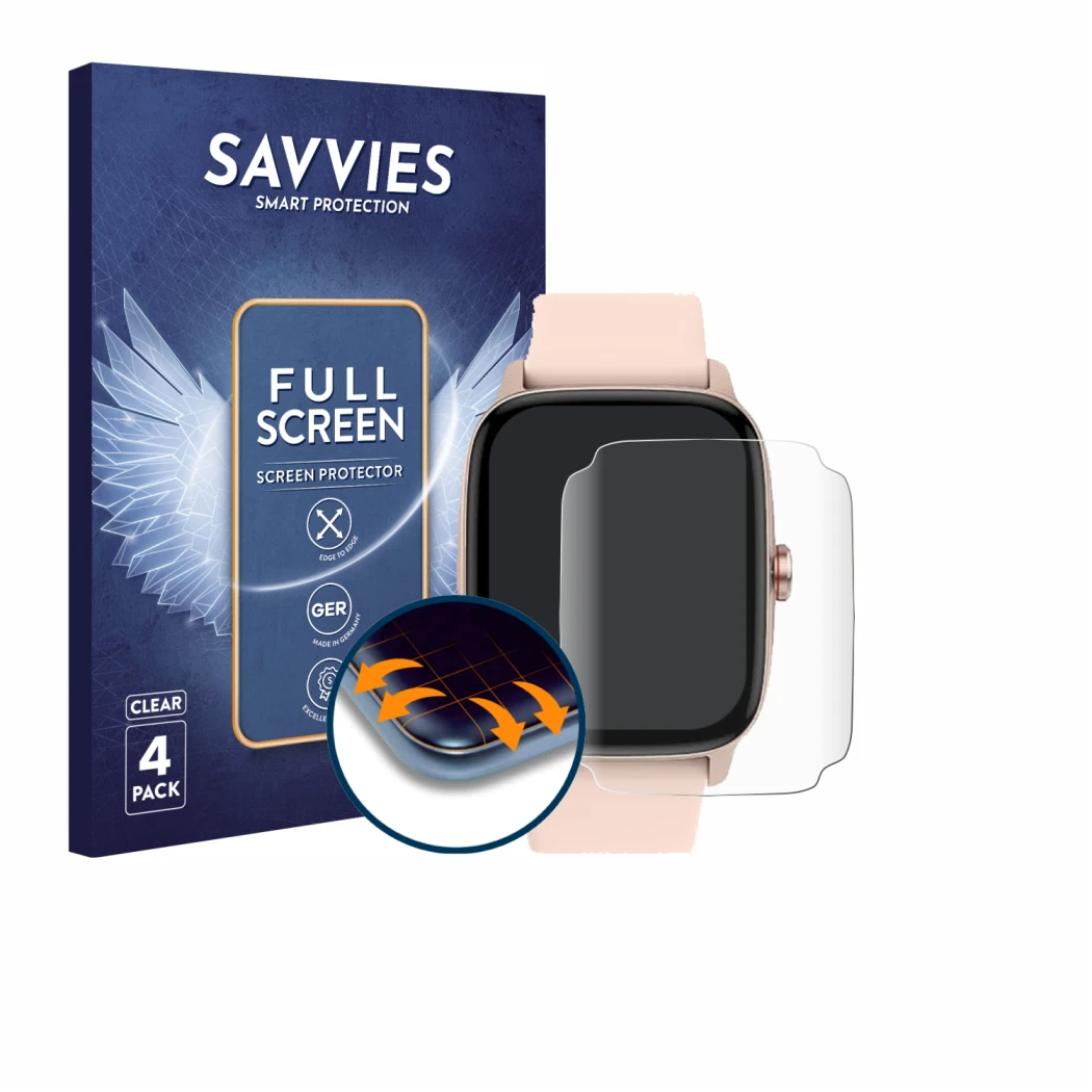 Parte frontal de un envase de producto con el logotipo de la marca Savvies. Al lado se muestra el dispositivo KIBFLE TGW0 / TG