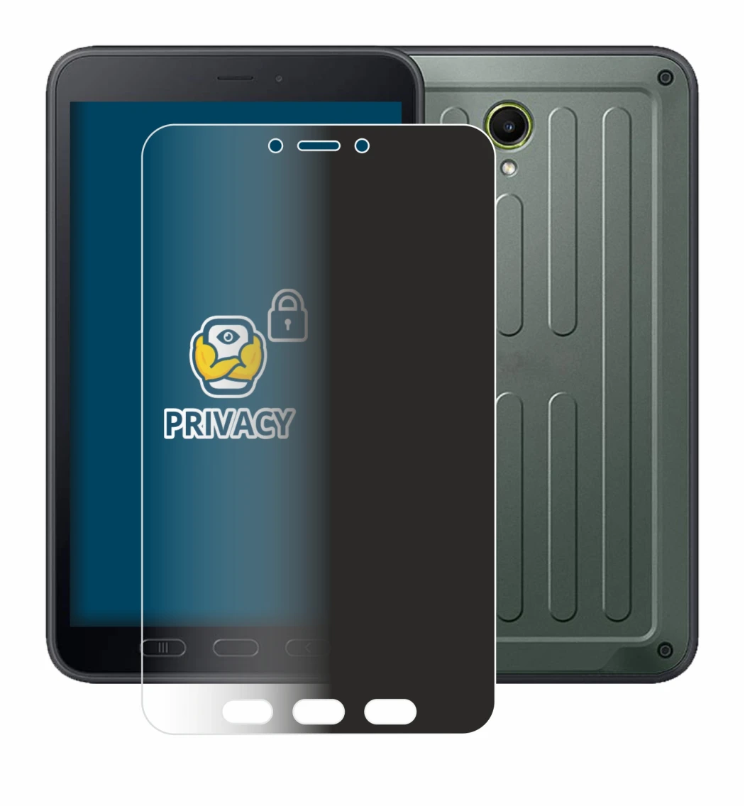 Imagen del dispositivo Samsung Galaxy Tab Active 5 (retrato) con una amplia variedad de protectores de pantalla.