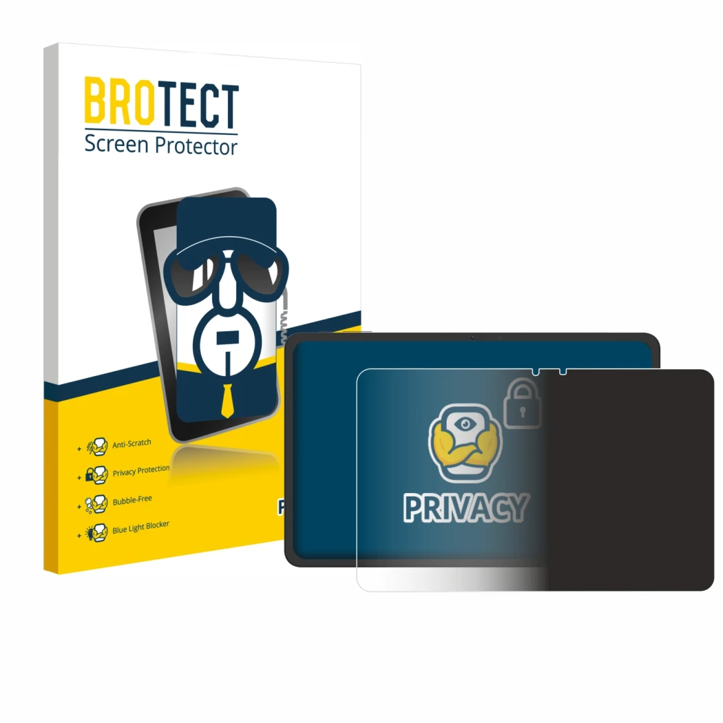 Parte frontal de un envase de producto con el logotipo de la marca BROTECT. Al lado se muestra el dispositivo VALE V12E-LTE-81