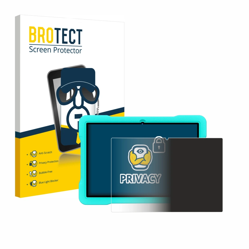 Parte frontal de un envase de producto con el logotipo de la marca BROTECT. Al lado se muestra el dispositivo UJJ U8 con su pr