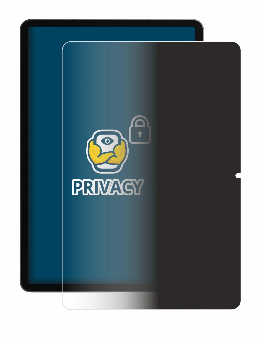 Imagen del dispositivo Samsung Galaxy Tab S11 (retrato) con una amplia variedad de protectores de pantalla.