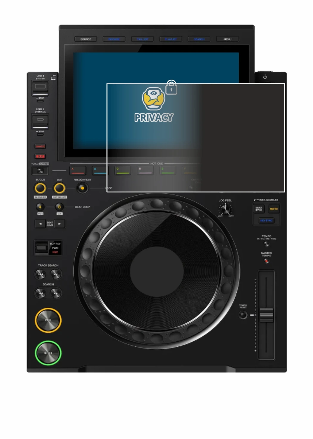 Imagen del dispositivo Pioneer CDJ 3000X con una amplia variedad de protectores de pantalla.