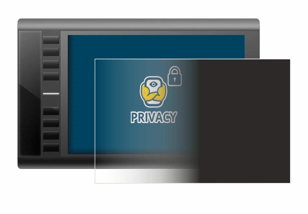 Imagen del dispositivo Ugee M708 con una amplia variedad de protectores de pantalla.