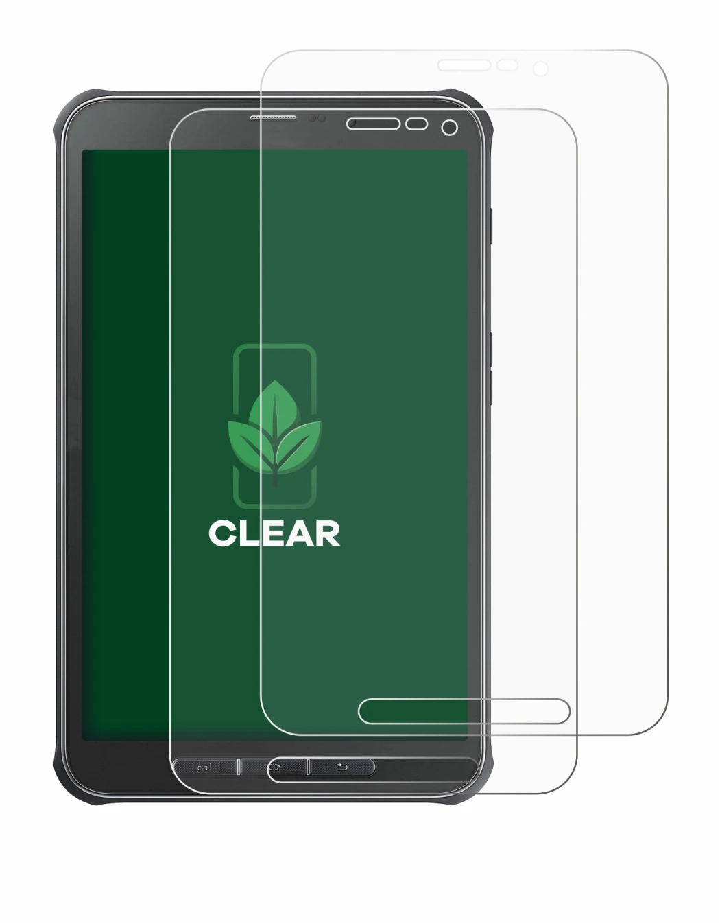 Imagen del dispositivo Samsung Galaxy Tab Active SM-T365 con una amplia variedad de protectores de pantalla.