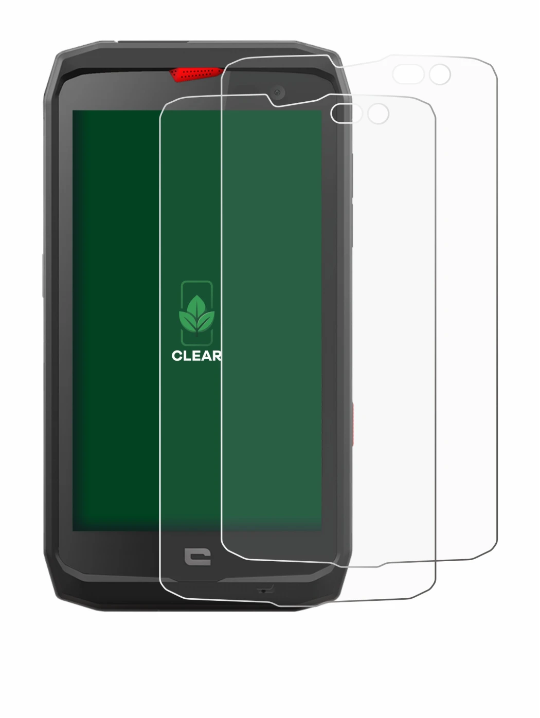 Imagen del dispositivo Crosscall Action X3 con una amplia variedad de protectores de pantalla.