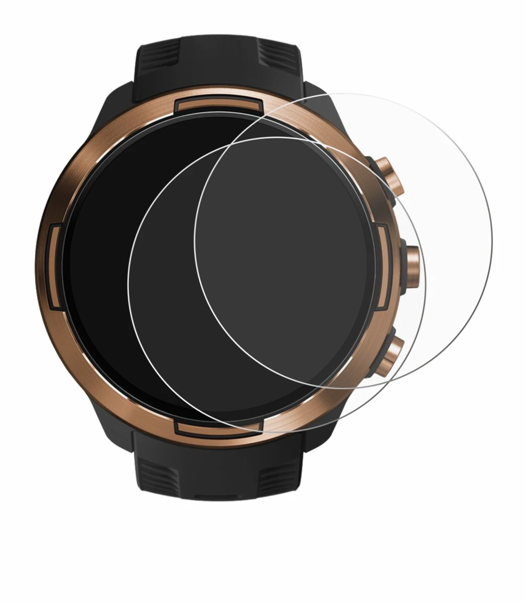 Imagen del dispositivo Suunto 9 Baro con una amplia variedad de protectores de pantalla.